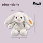 Steiff Hoppie Hase 18 cm hellgrau, Plüschtier Hase mit Schlappohren, Soft Cuddly Friends, flauschiges Stofftier zum K – Bild 2