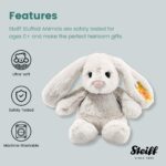 Steiff Hoppie Hase 18 cm hellgrau, Plüschtier Hase mit Schlappohren, Soft Cuddly Friends, flauschiges Stofftier zum K – Bild 3