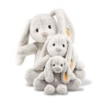 Steiff Hoppie Hase 18 cm hellgrau, Plüschtier Hase mit Schlappohren, Soft Cuddly Friends, flauschiges Stofftier zum K – Bild 5