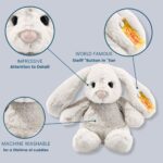Steiff Hoppie Hase 18 cm hellgrau, Plüschtier Hase mit Schlappohren, Soft Cuddly Friends, flauschiges Stofftier zum K – Bild 4