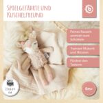 Bieco Kuscheltier Reh Ella mit Rassel | Baby Kuscheltier ab 0 Monate Stofftier Baby Plüschtier Reh re – Bild 7