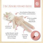 Bieco Kuscheltier Reh Ella mit Rassel | Baby Kuscheltier ab 0 Monate Stofftier Baby Plüschtier Reh re – Bild 6