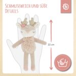 Bieco Kuscheltier Reh Ella mit Rassel | Baby Kuscheltier ab 0 Monate Stofftier Baby Plüschtier Reh re – Bild 5